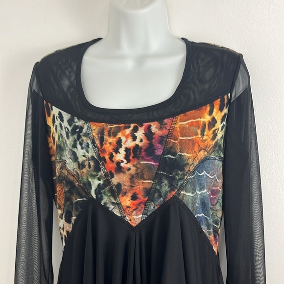 Joseph Ribkoff Black Goth-Style Sheer Dress - Picture 5 of 12